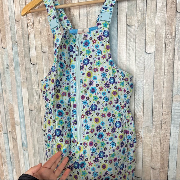 Hanna Andersson 8 130 Floral Insulated Snow Overalls Snowsuit Pants Winter Ski - Picture 4 of 10